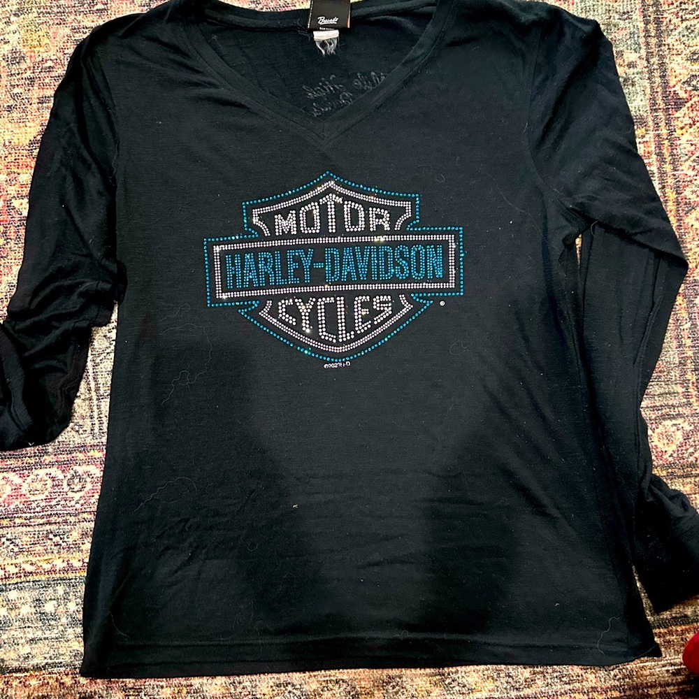 Ladies BLINGY long sleeved Harley Davidson t-shirt